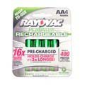 PL715-4 Rayovac Platinum Rechargeable AA Batteries 4 pack PL715-4