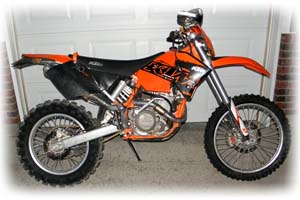 2001 KTM 520cc E/XC, M/XC Racing 4 Stroke Motorcycle