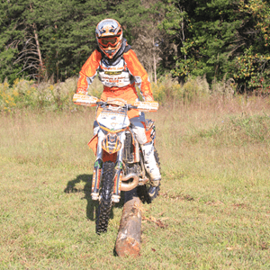 Shane Watts grinding in mud.