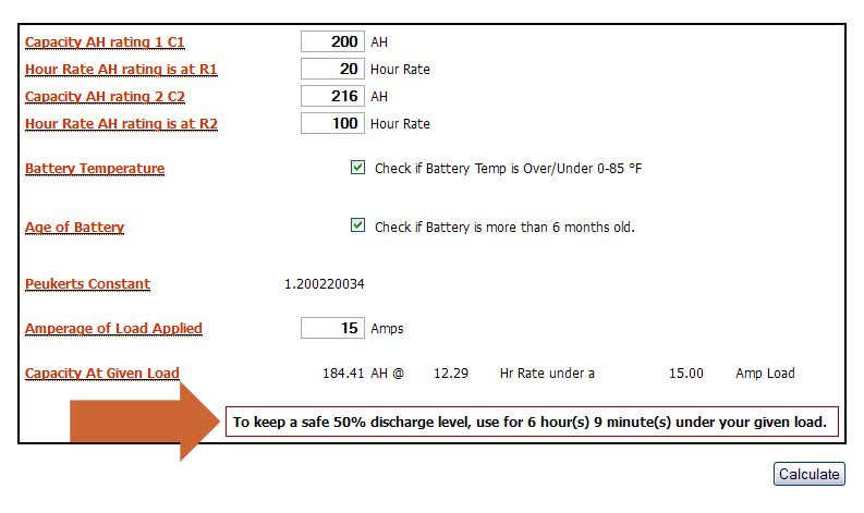 Telegraaf Lach Opa BatteryStuff Tools | Determine Run Time for Specific Load Calculator