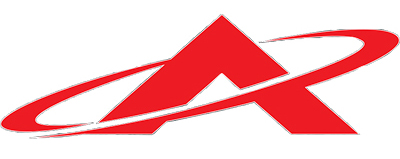 Picture of the Anigrativey Batteries logo. Red A with a red halo going around the A.