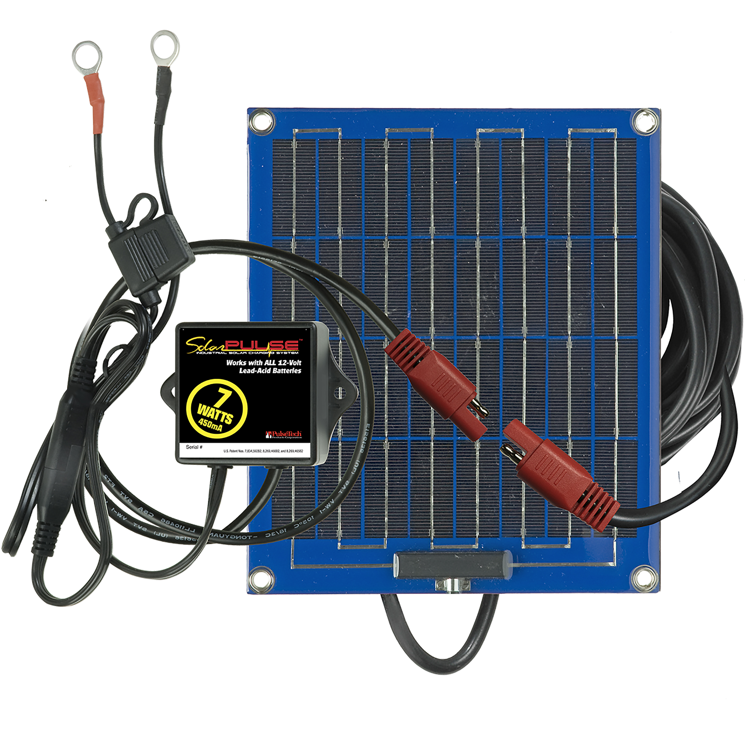 Solar panel for maintaining single and dual batteries