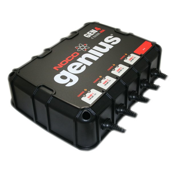 Genius 10 amp per bank, 12 volt, 4 output charger