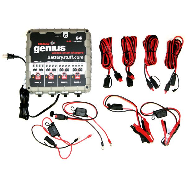 Noco Genius G4 4 bank 1.1A 6 & 12 Volt Battery Charger