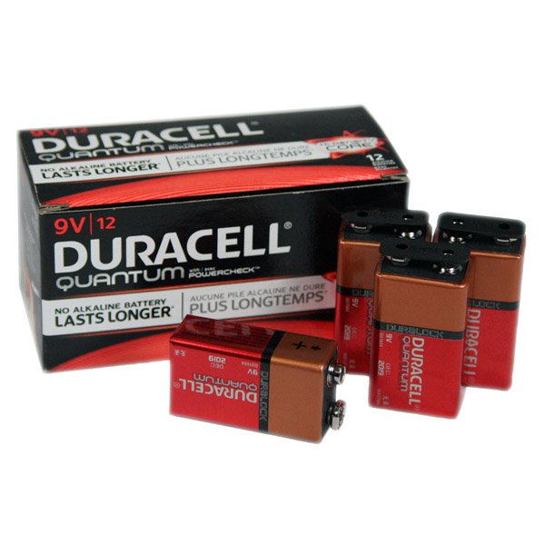 Duracell Quantum 9V Alkaline Battery 12 Pack - QU1604